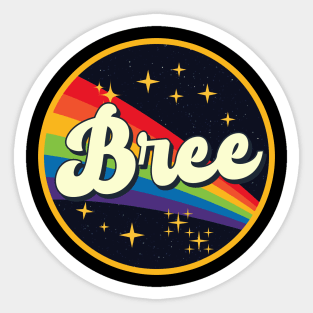 Bree // Rainbow In Space Vintage Style Sticker